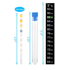 Datoo 8-in-1 test strip close-up demonstrates precise water-quality readings.