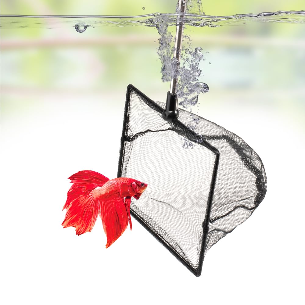 DaToo aquarium fish net with extendable handle for gentle transfers