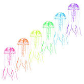 DaToo glowing green jellyfish in aquarium creates vibrant nighttime ambiance.