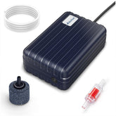 DaToo aquarium air pump front view showing compact size for hidden placement