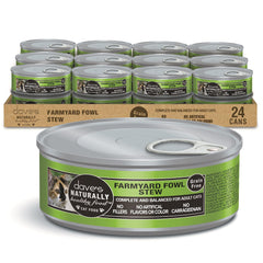 Dave's Pet Food grain-free wet cat food can label highlighting grain-free nutrition