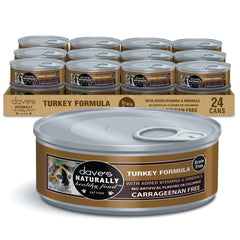Dave's Pet Food grain-free turkey pate front view, ideal for grain-sensitive cats.