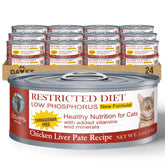 Dave's Pet Food kidney-support wet cat food label close-up highlighting low phosphorus