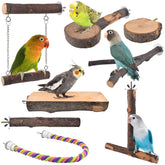 DBNESS natural apple wood branch perch for cages promotes foot exercise and climbing
