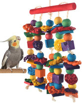DBNESS bird toy multicolored blocks engages parrots with colorful foraging and pecking play