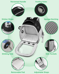 DBNESS Guinea Pig Carrier Backpack side pocket for quick access and small-item storage.
