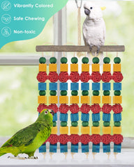 DBNESS Large Parrot Toys beads and blocks encourage shredding and exploration for mental stimulation