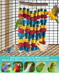 DBNESS Parrot Toys twine rope adds chewable texture and secure hanging options