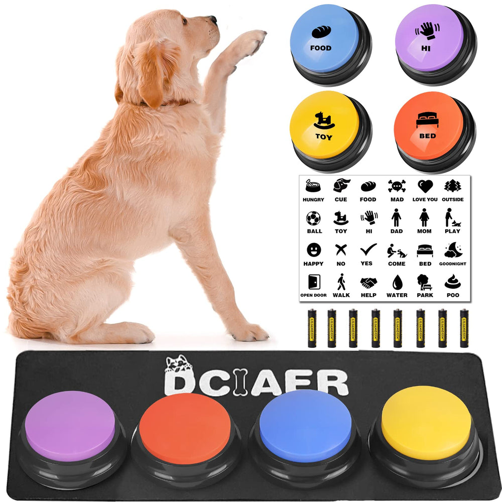 DCIAER dog-buttons communication kit front view for interactive training and pet dialogue.