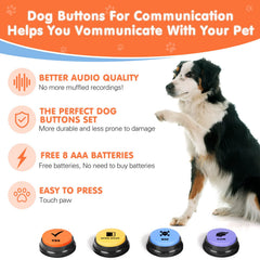 DCIAER dog-buttons recording setup demonstrates how to capture phrases for training.