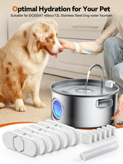 DCIOGAT round 360° drinking area reduces spills for dogs.