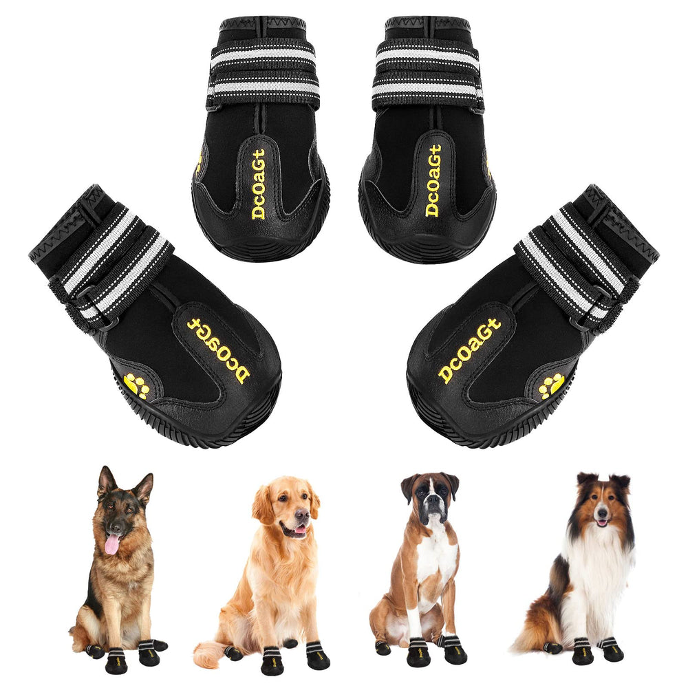DcOaGt dog shoes size9 show paw width 3.2-3.3 inches for precise fit and paw protection.