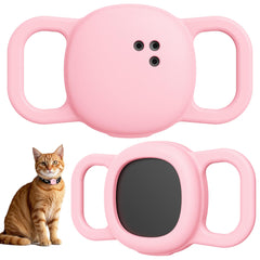 DDJ cat collar case pink attachment with easy clip installation.