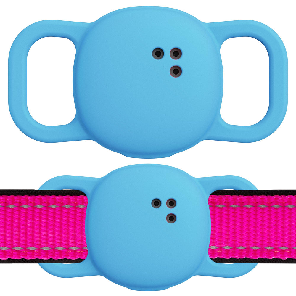 DDJ Tile Life360 case on collar keeps tracker secure during play.