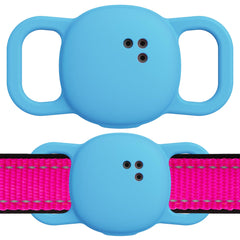 DDJ Tile Life360 case on collar keeps tracker secure during play.