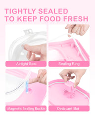 DDMOMMY collapsible dog food bin folded compactly for space-saving storage.