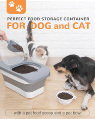 DDMOMMY dog food container folded size saves space when not in use.