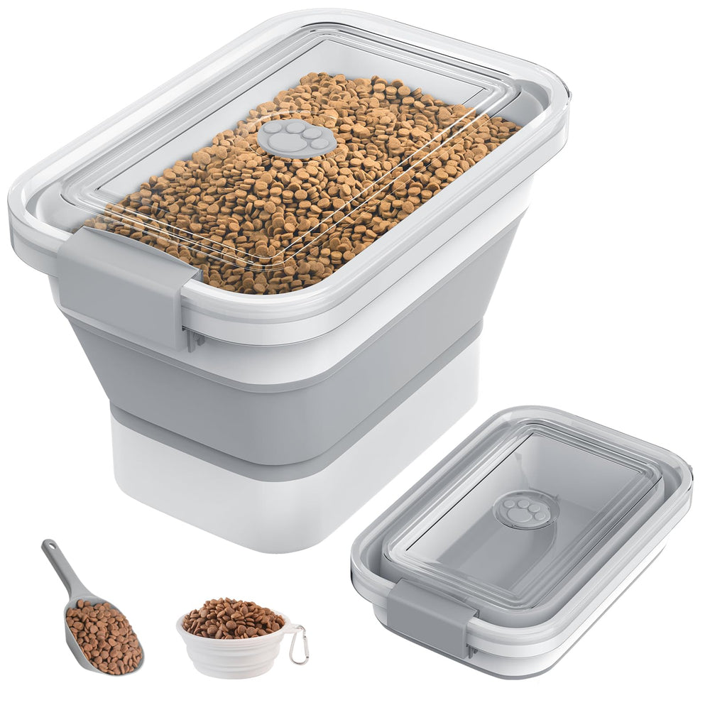 DDMOMMY dog food storage container with airtight lid keeps kibble fresh and moisture-free