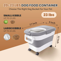 DDMOMMY dog food storage unfolded to 29qt capacity for larger bags