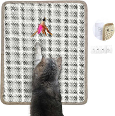 Deapher cat nail file scratcher main view—natural sisal for safe nail filing and furniture protection.