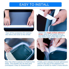 Deapher splash guard assembled demonstrates quick tool-free installation for busy homes.