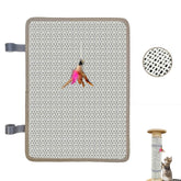 Deapher wrap-around cat nail file on post for easy grooming.