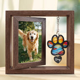 DearKeeps dog memorial frame rotating base for dynamic desk display