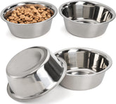 DEAYOU 4-pack stainless steel bowls for dogs and cats provide durable replacement options for elevated feeders.