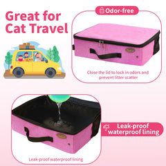 Deblue foldable litter box, compact for easy packing.
