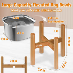 Decflow stainless-steel dog water bowl 304 emphasizes durability for long-lasting daily use.