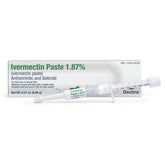 Dechra Ivermectin Paste bottle showing broad-spectrum parasite control for horses