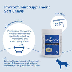Dechra Phycox dog joint soft chews is suitable for dogs of all ages