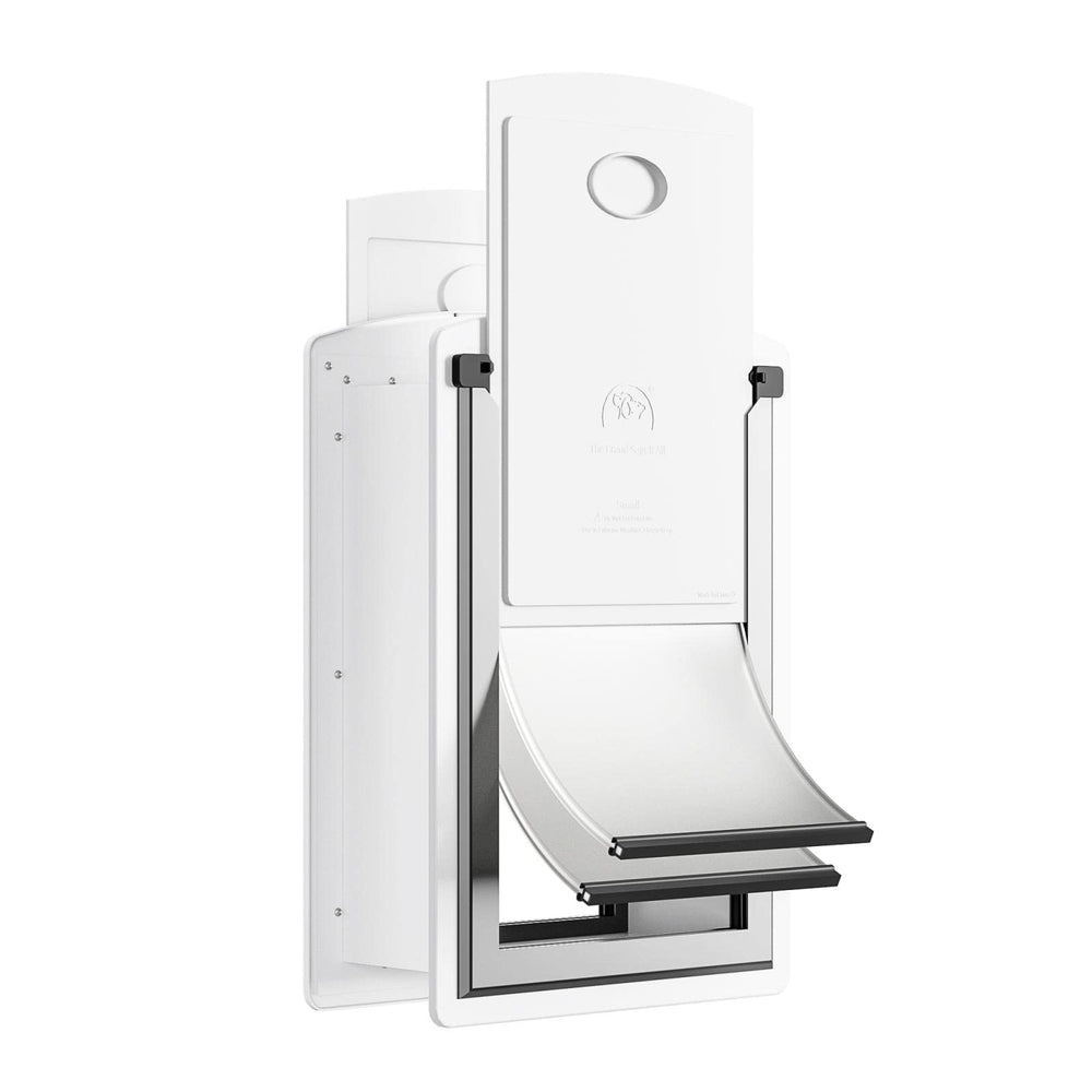 Decormax cat door wall small assembly view showing easy DIY installation