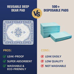 Deep Dear thickened-pad provides extra padding for confident housebreaking on hard floors.