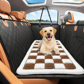 Deep Dream backseat dog bed with non-slip backing for safer rides.
