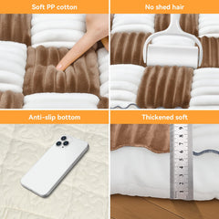 Deep Dream brown and white pet blanket for car interiors.