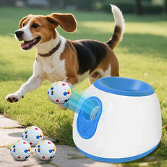 Deeteck Automatic Ball Launcher front view for easy yard fetch sessions.