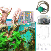 DEGGOX vacuum-suspended-fish-tank-tower creates a floating play area that expands swimming space.