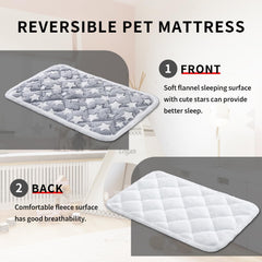 Dekeyoo dog bed mat soft flannel for warm, comfy sleep.