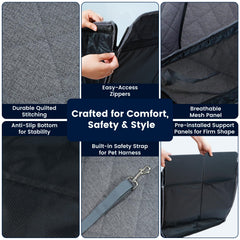 Dekeyoo front-seat dog car seat harness tether keeps dogs secure during travel.