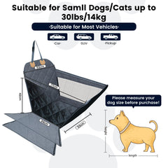 Dekeyoo front-seat dog car seat mesh window improves ventilation and pet visibility.