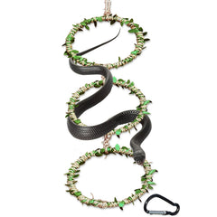 Delllala snake climbing ring setup in ball python enclosure promotes exploration