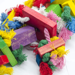Deloky Bird Block Knots Toy in large 19.7-inch size ideal for climbing and chewing.
