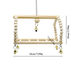 Deloky parrot toy set—wood chew pieces for safe chewing and play.