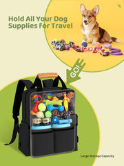 DELOMO Dog Travel Bag foldable-bowls highlights mess-free feeding with collapsible bowls.