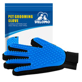 DELOMO Pet Hair Remover Glove packshot—ergonomic right-hand deshedding tool for quick fur removal