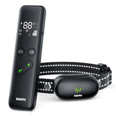 Delupet dog shock collar worn for comfortable, humane training with adjustable fit.