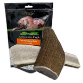 Deluxe Naturals 2-pack front view of large split elk antler chews supporting dental health