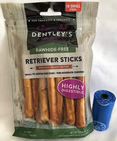 Dentley Retriever Sticks peanut butter close-up showing durable chew for dogs