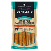 DENTLEY'S Rawhide Twists for small dogs in packaging, satisfying chew with chicken flavor.